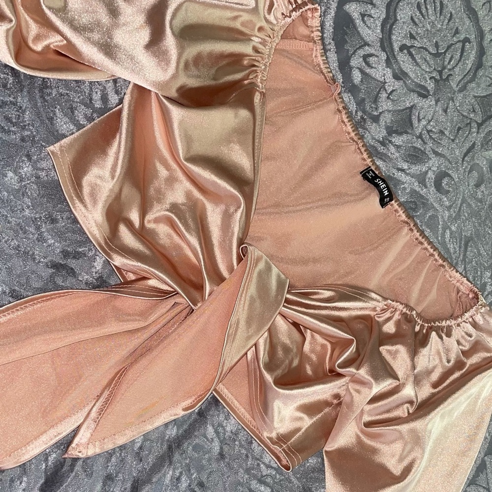 Shein tie crop top